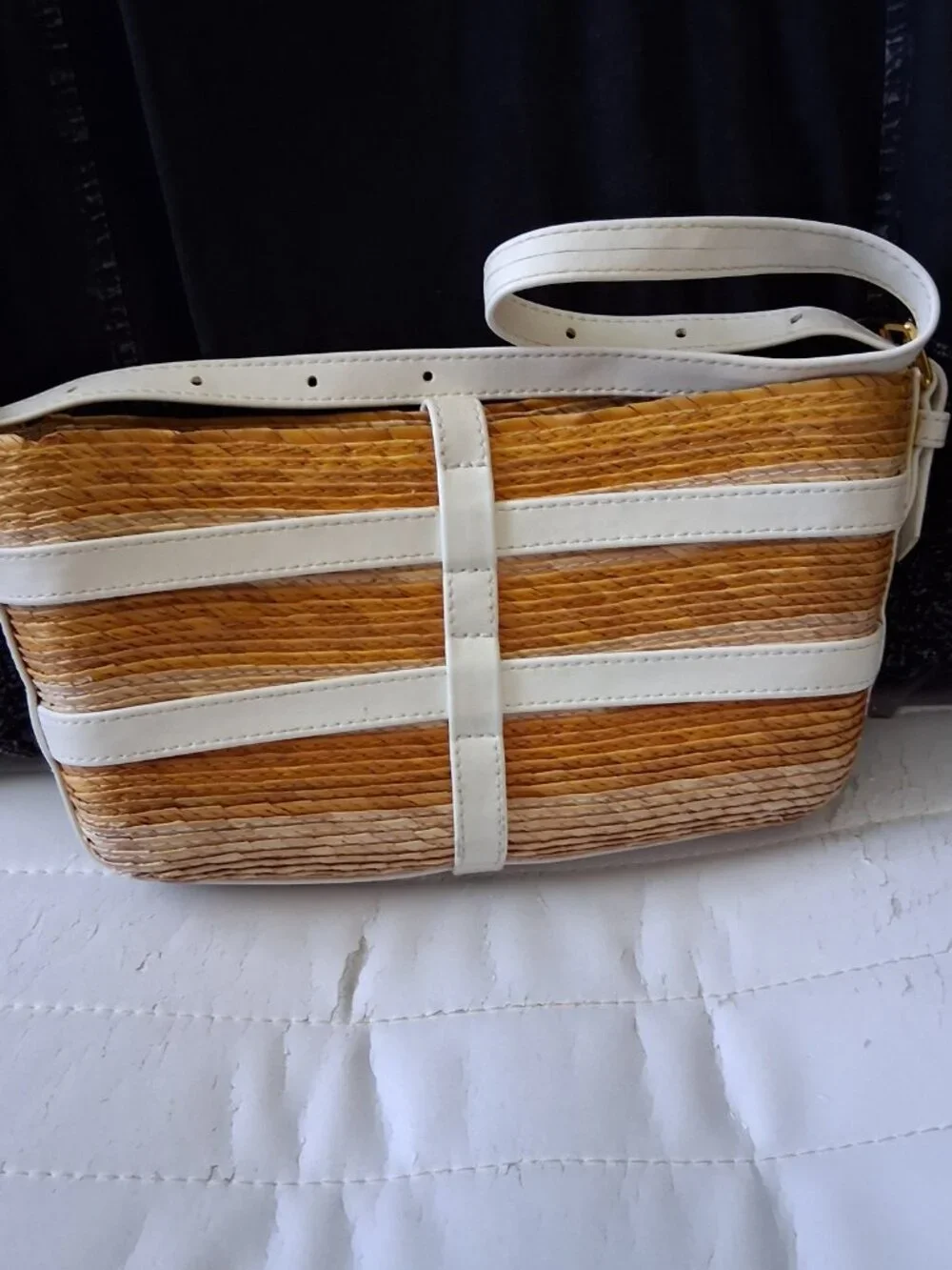 Altuzarra Watermill Baguette Bag with White Leather Trim - Picture 5 of 13